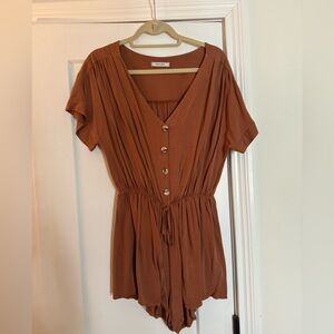 Rust color romper - Mulaya. Medium.